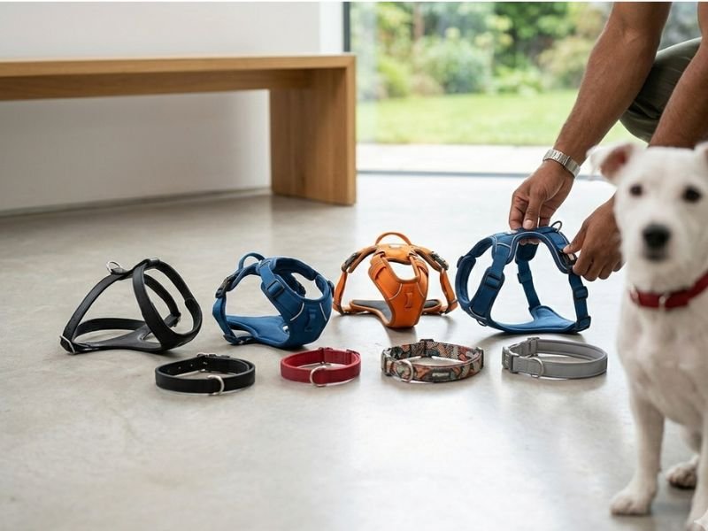 arnés o collar para perro