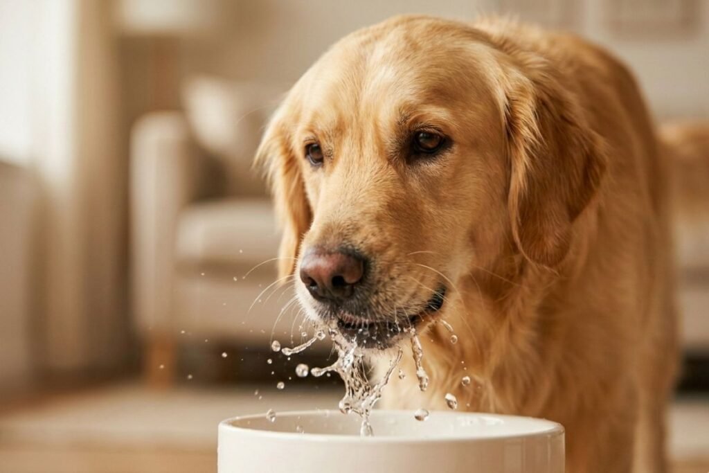 cómo evitar que tu perro beba agua demasiado rápido