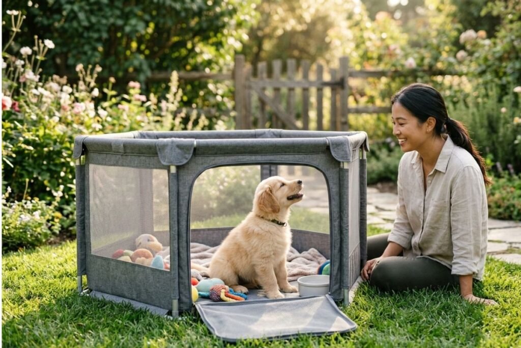 parques y corrales para cachorros