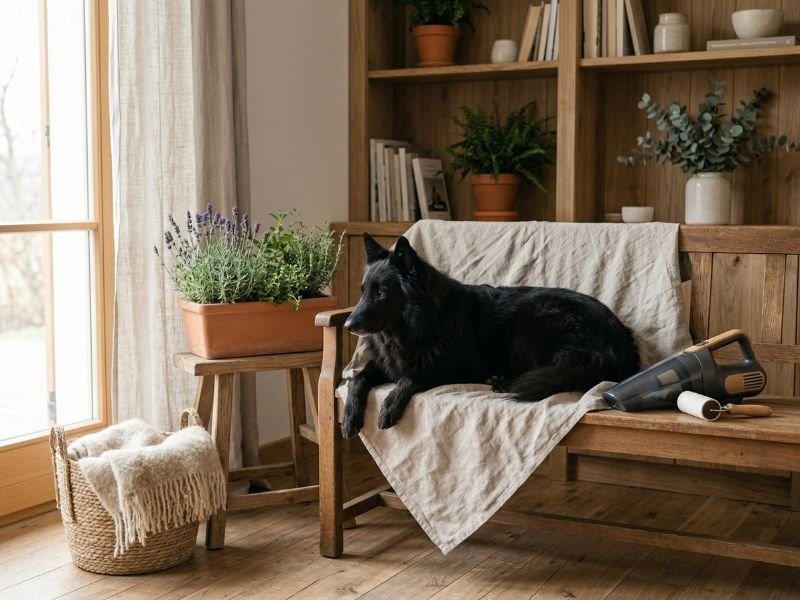 Rutina de casa durante la muda de primavera en perros