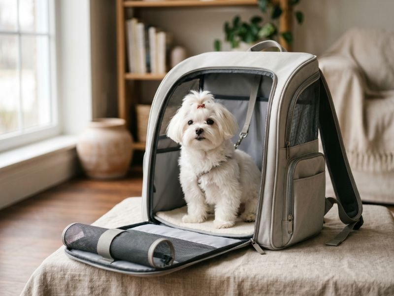 Mochilas para transportar perros pequeños.