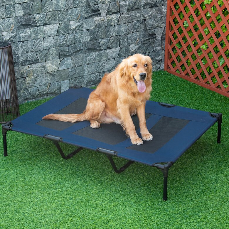 PawHut Cama Elevada Transpirable para Perros