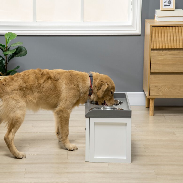 PawHut Comedero Elevado para Perros Grandes