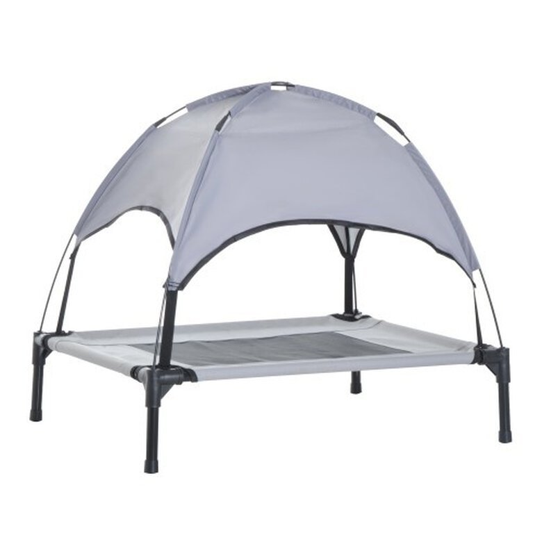 PawHut Cama Elevada con Toldo