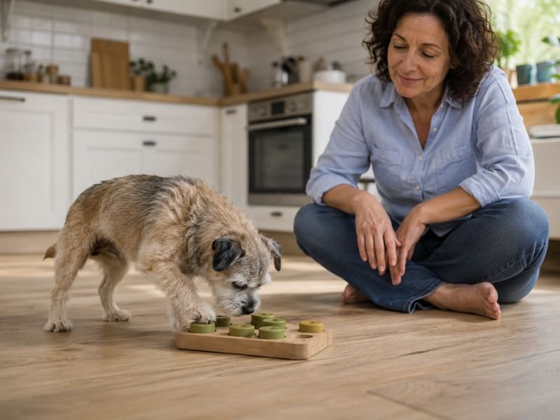 Estimulación mental para perros senior