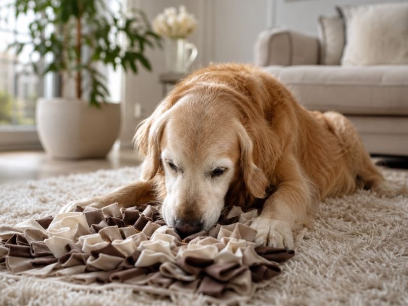 Estimulación mental para perros senior
