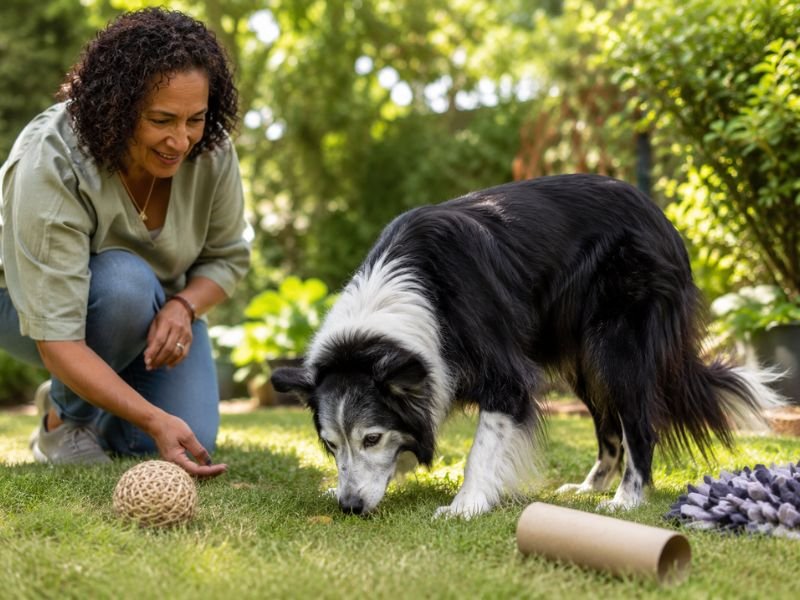 Estimulación mental para perros senior